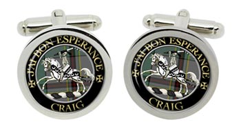 Craig French Scottish Clan Cufflinks in Chrome Box