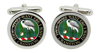 Cranston Scottish Clan Cufflinks in Chrome Box