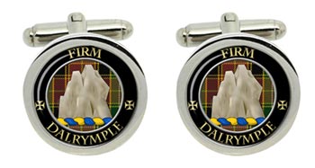 Dalrymple Scottish Clan Cufflinks in Chrome Box