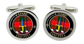 Dalzell Scottish Clan Cufflinks in Chrome Box