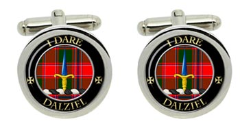 Dalziel Scottish Clan Cufflinks in Chrome Box