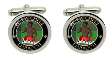 Darroch Scottish Clan Cufflinks in Chrome Box