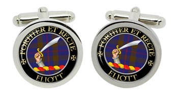 Eliott Scottish Clan Cufflinks in Chrome Box