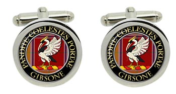 Gibsone Scottish Clan Cufflinks in Chrome Box