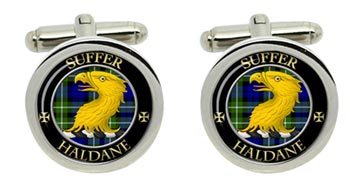 Haldane Scottish Clan Cufflinks in Chrome Box