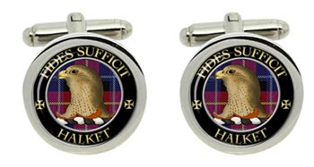 Halkett Scottish Clan Cufflinks in Chrome Box