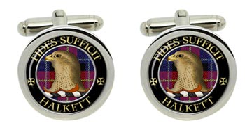Halket Scottish Clan Cufflinks in Chrome Box