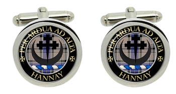 Hannay Scottish Clan Cufflinks in Chrome Box