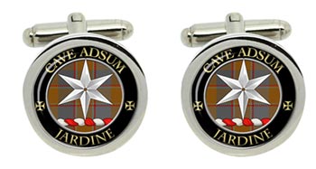 Jardine Scottish Clan Cufflinks in Chrome Box