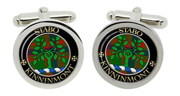 Kinninmont Scottish Clan Cufflinks in Chrome Box