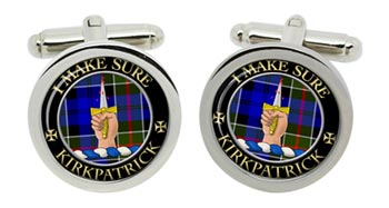 Kirkpatrick Scottish Clan Cufflinks in Chrome Box
