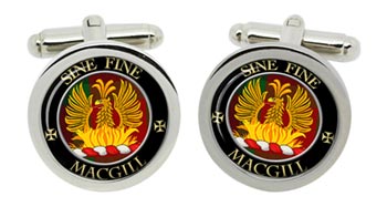 MacGill Scottish Clan Cufflinks in Chrome Box