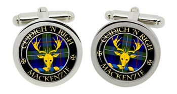 Mackenzie of Kintail Scottish Clan Cufflinks in Chrome Box