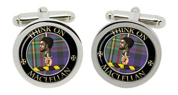 Maclellan Scottish Clan Cufflinks in Chrome Box