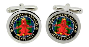 Maitland Scottish Clan Cufflinks in Chrome Box