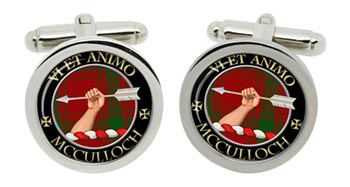 McCulloch Scottish Clan Cufflinks in Chrome Box