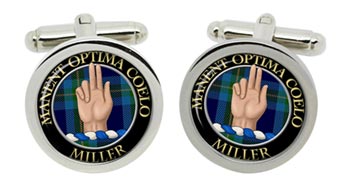 Miller Scottish Clan Cufflinks in Chrome Box