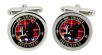 Mitchell (Innes) Scottish Clan Cufflinks in Chrome Box