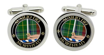 Morehead Scottish Clan Cufflinks in Chrome Box