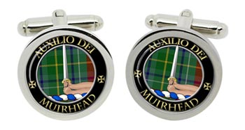 Muirhead Scottish Clan Cufflinks in Chrome Box