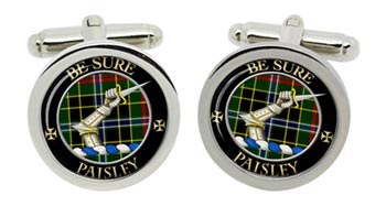 Paisley Scottish Clan Cufflinks in Chrome Box