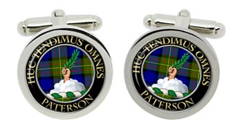 Paterson Scottish Clan Cufflinks in Chrome Box