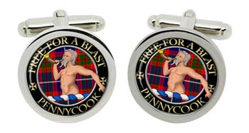 Pennycook Scottish Clan Cufflinks in Chrome Box