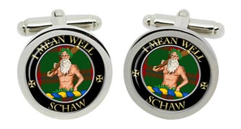 Schaw Scottish Clan Cufflinks in Chrome Box