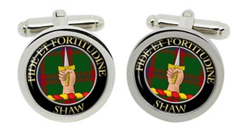 Shaw Scottish Clan Cufflinks in Chrome Box