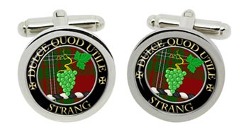 Strang Scottish Clan Cufflinks in Chrome Box