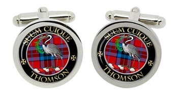 Thomson Scottish Clan Cufflinks in Chrome Box