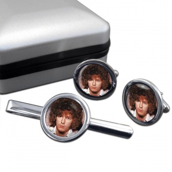 Eric Clapton Round Cufflink and Tie Clip Set