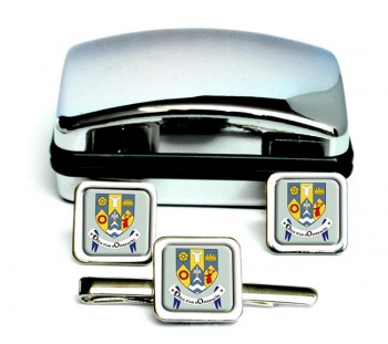 County Clare (Ireland) Square Cufflink and Tie Clip Set