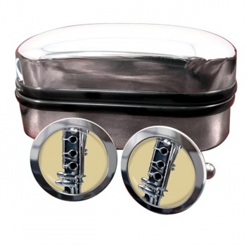 Clarinet Round Cufflinks