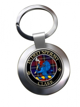 Clark lion Scottish Clan Chrome Key Ring