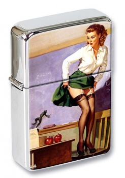 Class Dismissed Pin-up Girl Flip Top Lighter