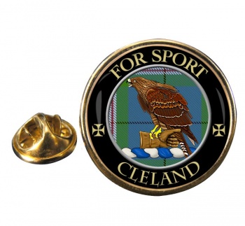 Cleland Scottish Clan Round Pin Badge