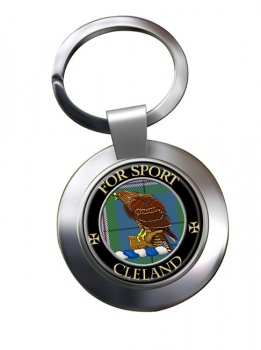 Cleland Scottish Clan Chrome Key Ring