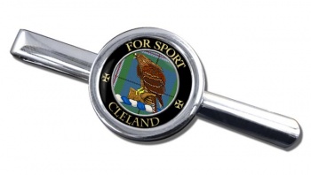 Cleland Scottish Clan Round Tie Clip