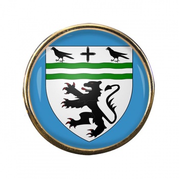 Clwyd Round Pin Badge