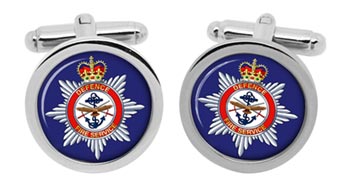 Defence Fire Service Cufflinks in Chrome Box