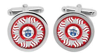 Dublin Fire Brigade Cufflinks in Chrome Box