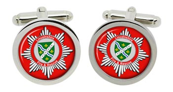 Lincolnshire Fire and Rescue Service Cufflinks in Chrome Box