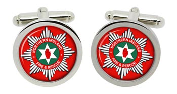 Northamptonshire Fire and Rescue Service Cufflinks in Chrome Box