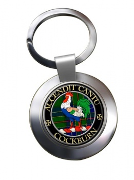 Cockburn Scottish Clan Chrome Key Ring