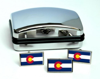 Colorado Flag Cufflink and Tie Pin Set