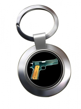 Colt M1911 Pistol Chrome Key Ring