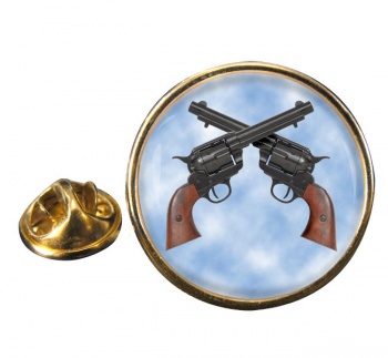 Colt 45 Peacemaker Round Pin Badge