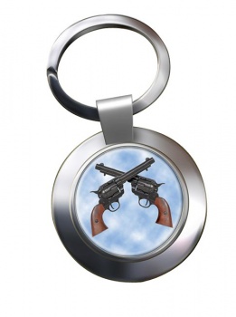Colt 45 Peacemaker Chrome Key Ring