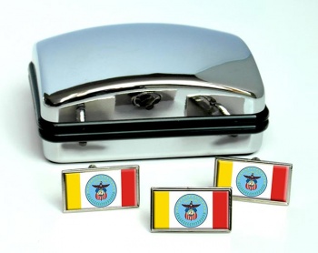 Columbus OH Flag Cufflink and Tie Pin Set